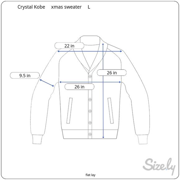 Vintage Crystal Kobe Christmas Winter Cardigan Sweater Embroidery and Patches - Picture 9 of 9